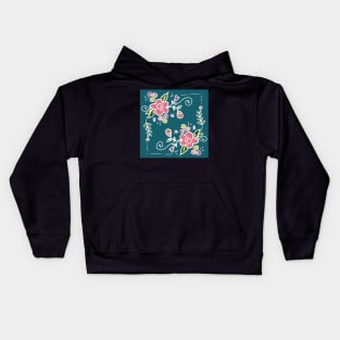 hand drawn floral design Kids Hoodie